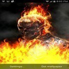 Além do papel de parede animado para Android Terra 3D, baixar do arquivo apk gratuito da imagem de fundo Motoqueiro Fantasma: Chamas do fogo.