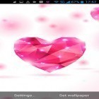 Além do papel de parede animado para Android Alfazema roxa, baixar do arquivo apk gratuito da imagem de fundo Corações de amor.