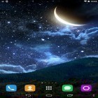 Além do papel de parede animado para Android Aurora boreal, baixar do arquivo apk gratuito da imagem de fundo Lua e estrelas.