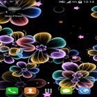 Além do papel de parede animado para Android Relógio de flores, baixar do arquivo apk gratuito da imagem de fundo Flores de néon.
