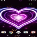 Além do papel de parede animado para Android Cogumelos, baixar do arquivo apk gratuito da imagem de fundo Corações de neon.