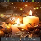 Além do papel de parede animado para Android Luar , baixar do arquivo apk gratuito da imagem de fundo Velas de Natal.