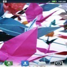 Além do papel de parede animado para Android Sakura e o pássaro, baixar do arquivo apk gratuito da imagem de fundo Origami ornamentado.