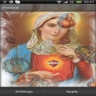 Além do papel de parede animado para Android Corações roxos, baixar do arquivo apk gratuito da imagem de fundo Nossa Senhora.