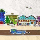 Além do papel de parede animado para Android Sereia , baixar do arquivo apk gratuito da imagem de fundo Cidade de papel.