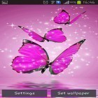 Além do papel de parede animado para Android Yang o gato, baixar do arquivo apk gratuito da imagem de fundo Borboleta cor de rosa.