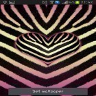 Além do papel de parede animado para Android Morango, baixar do arquivo apk gratuito da imagem de fundo Zebra-de-rosa.
