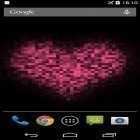 Além do papel de parede animado para Android Holograma, baixar do arquivo apk gratuito da imagem de fundo Coração de Pixel.