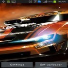 Além do papel de parede animado para Android Noite siberiana, baixar do arquivo apk gratuito da imagem de fundo Carros de corrida.