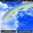 Além do papel de parede animado para Android Relógio de Neve de Inverno, baixar do arquivo apk gratuito da imagem de fundo Arco-íris.