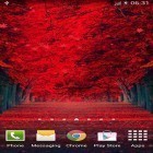 Além do papel de parede animado para Android Líquido, baixar do arquivo apk gratuito da imagem de fundo Folhas vermelhas.