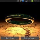Além do papel de parede animado para Android A minha praia HD, baixar do arquivo apk gratuito da imagem de fundo Anel de poder 3D.