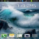 Além do papel de parede animado para Android Tornado: Relógio , baixar do arquivo apk gratuito da imagem de fundo Ondas do mar.