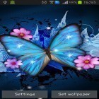 Além do papel de parede animado para Android Flores da Primavera: Chuva, baixar do arquivo apk gratuito da imagem de fundo Borboleta brilhante.
