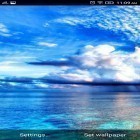 Além do papel de parede animado para Android Pôr do sol: Moinho de vento , baixar do arquivo apk gratuito da imagem de fundo Céu e mar.