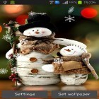 Além do papel de parede animado para Android Brilho espumante , baixar do arquivo apk gratuito da imagem de fundo Boneco de neve.