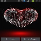 Além do papel de parede animado para Android Oceano 3D: Golfinho , baixar do arquivo apk gratuito da imagem de fundo Dia dos Namorados: Coração 3D.